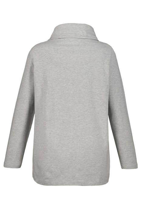 Longsweater, mickey Mouse motief, wijde opstaande kraag Longsweater, mickey Mouse motief, wijde opstaande kraag