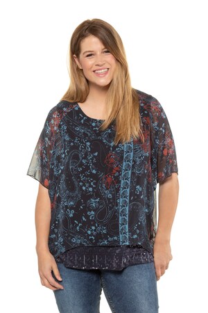 Ulla Popken Tuniek Oversized Dubbellaags Chiffon Paisleydessin Grote Maten ulla popken kopen in de aanbieding Ulla Popken Tuniek Oversized Dubbellaags Chiffon Paisleydessin Grote Maten ulla popken kopen in de aanbieding