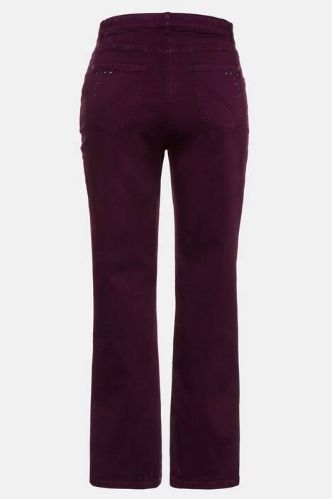 Jeans Mona, kürzer geschnitten, Glitzernieten