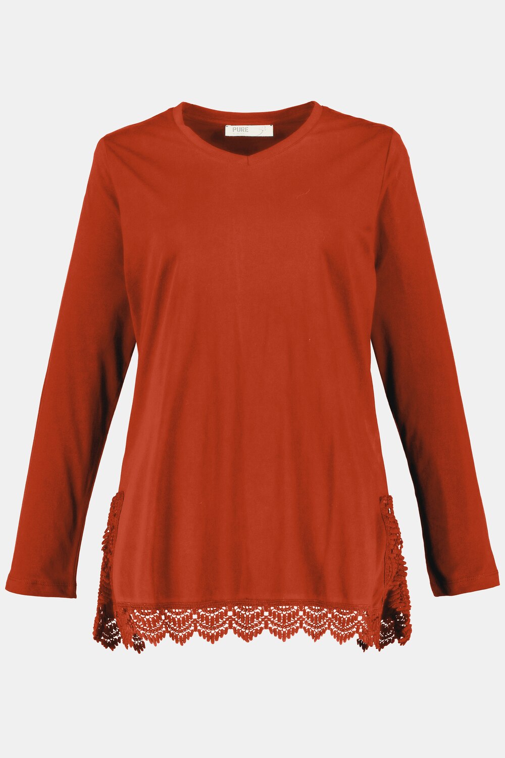 Grote Maten longshirt, Dames, bruin, Maat: 54/56, Katoen, Ulla Popken Grote Maten longshirt, Dames, bruin, Maat: 54/56, Katoen, Ulla Popken