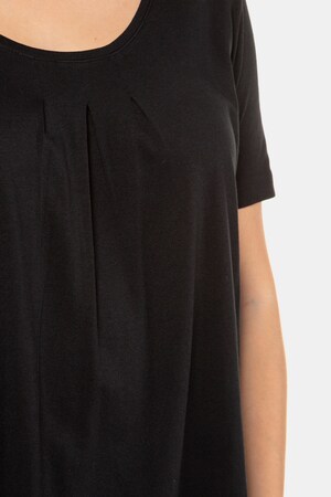 Duże rozmiary T-shirt, damska, czarny, rozmiar: 42/44, modal/bawełna, Ulla Popken