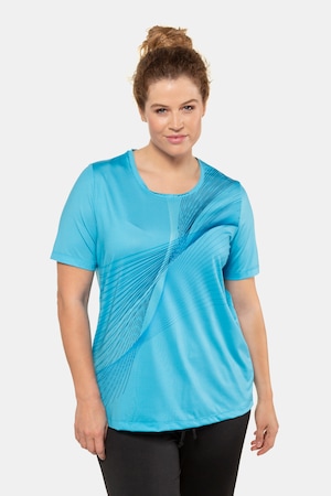 Ulla Popken T-Shirt, Spiralmuster, Classic, schnelltrocknend - Große Größen