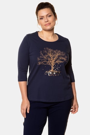 Ulla Popken Shirt, Baummotiv, Classic, 3/4-Arm - Große Größen