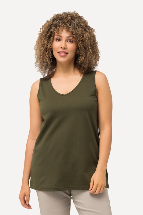 V-Neck Classic Fit Cotton Tank