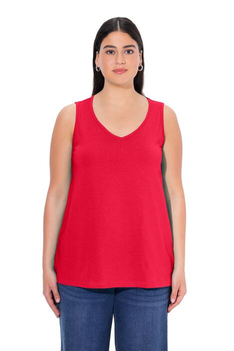 Top, výstřih do V, Classic střih, bez rukávů