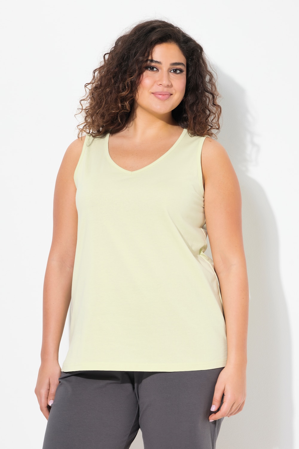 Große Größen Top, Damen, beige, Größe: 42/44, Baumwolle, Ulla Popken