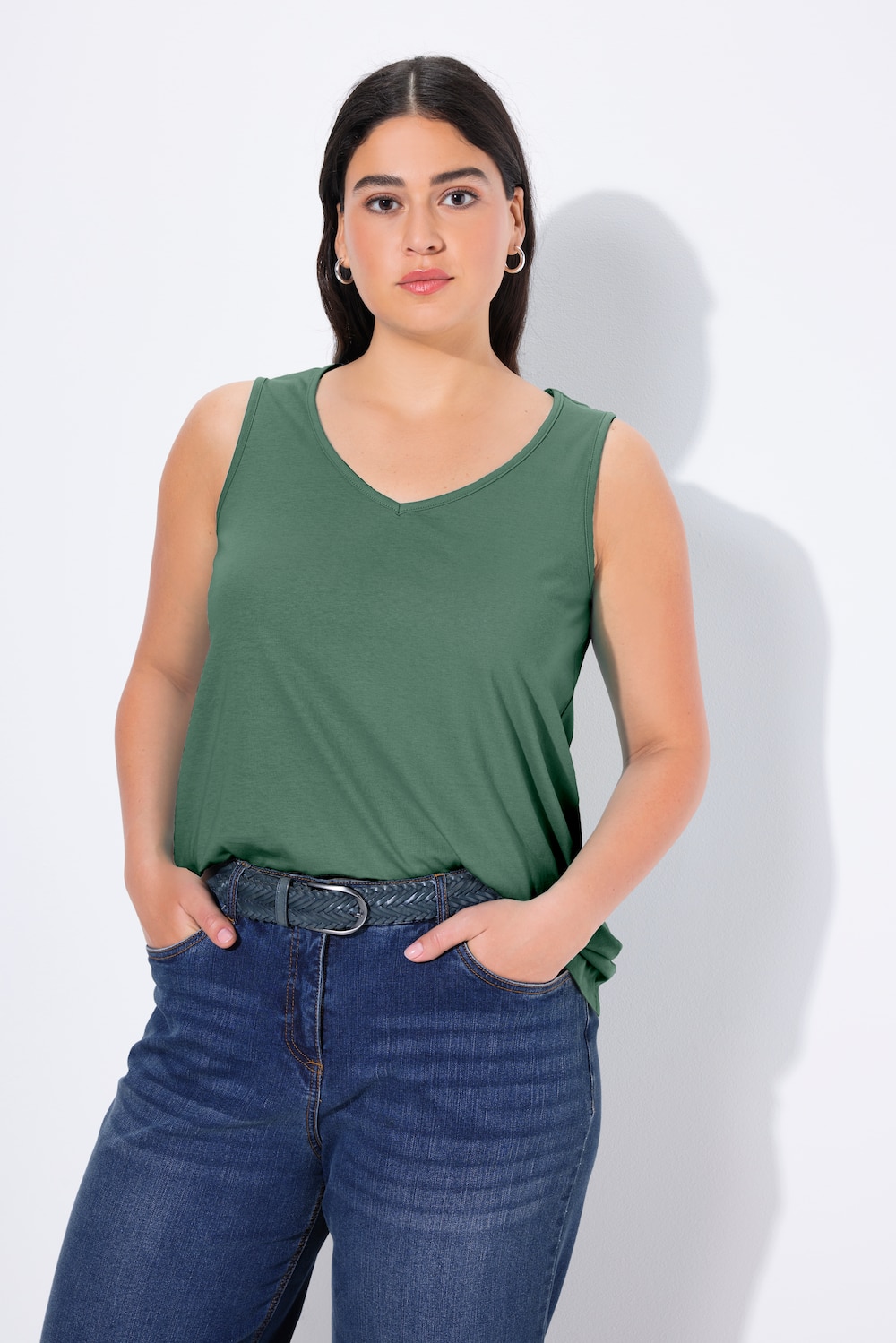 Top, V-Ausschnitt, Classic, ärmellos