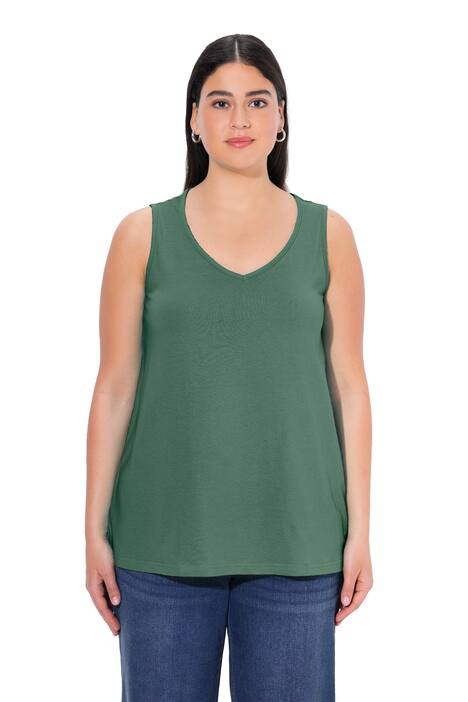 Top, výstřih do V, Classic střih, bez rukávů