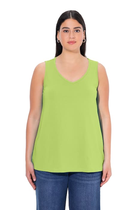 Top, výstřih do V, Classic střih, bez rukávů