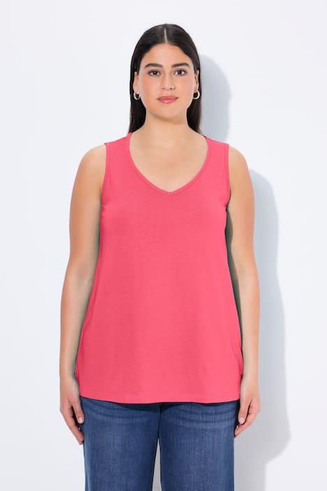 Top, V-hals, classic, mouwloos