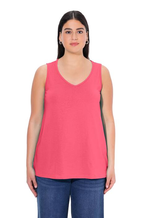 Top, výstřih do V, Classic střih, bez rukávů