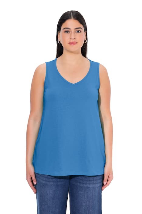 Top, výstřih do V, Classic střih, bez rukávů