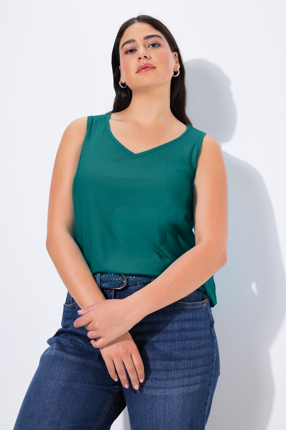 Top, V-Ausschnitt, Classic, ärmellos