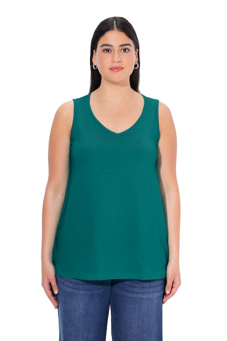 Top, výstřih do V, Classic střih, bez rukávů