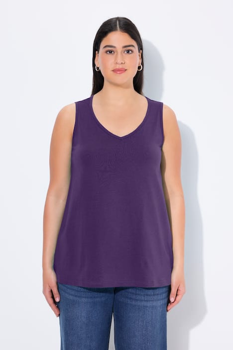 Top, V-hals, classic, mouwloos