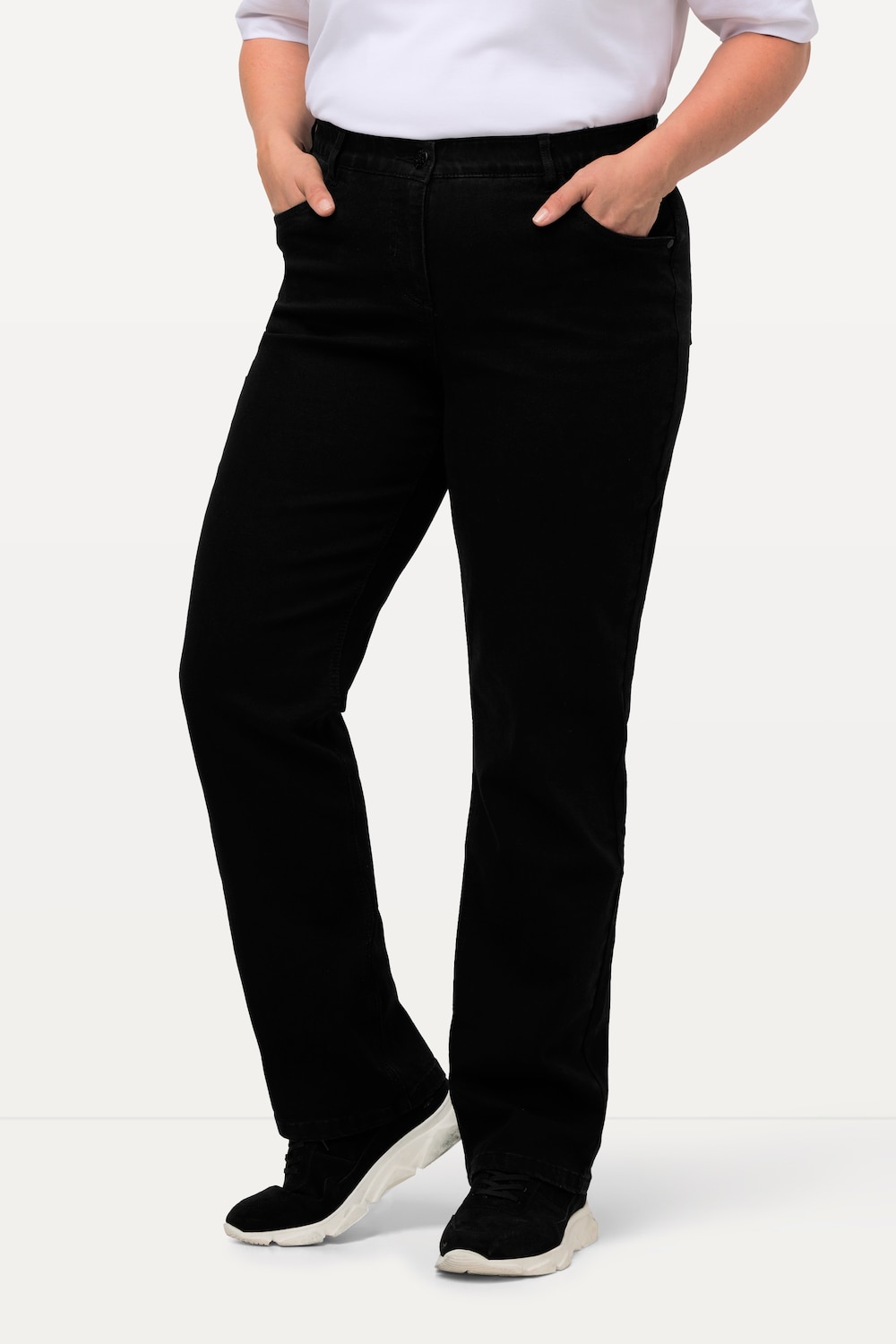 Grote Maten jeans Mandy, Dames, zwart, Maat: 52, Katoen/Polyester/Viscose, Ulla Popken