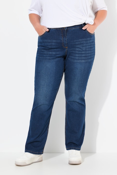 Jeans Mandy, recht 5-pocket model, comfortabele tailleband, stretch