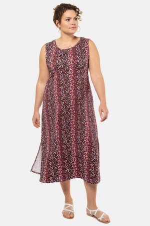 Ulla Popken Jerseykleid, Blütenmuster, A-Linie, elastische Qualität - Große Größen