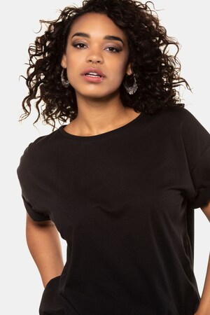 Duże rozmiary T-shirt Basic, damska, czarny, rozmiar: 46/48, bawełna, Studio Untold