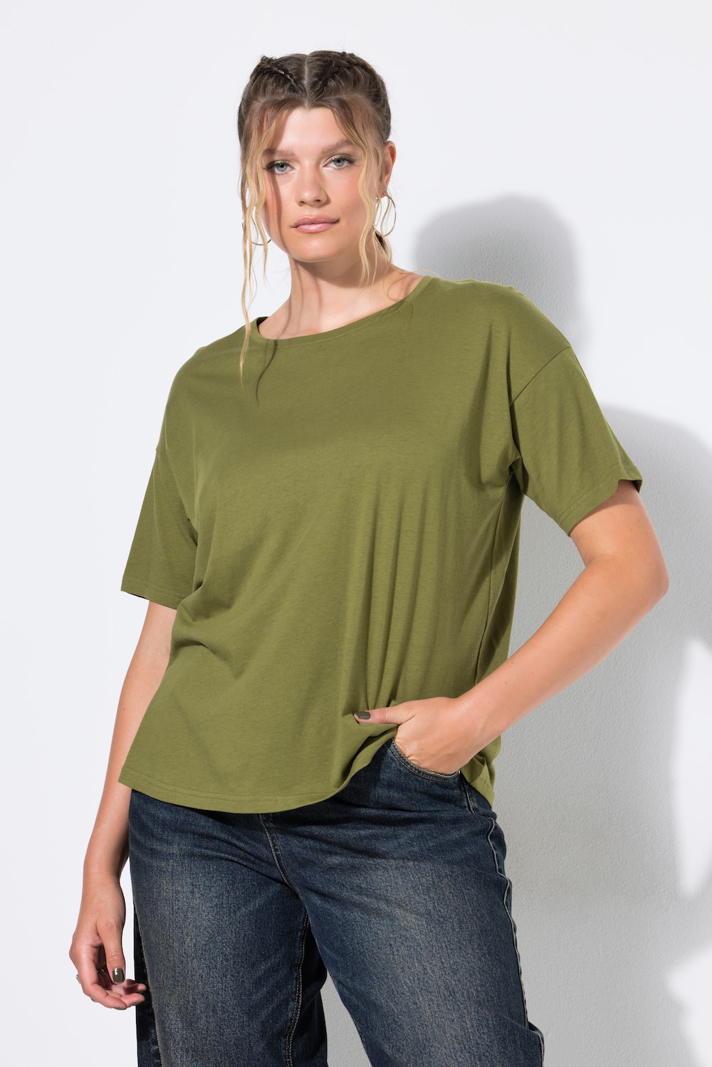 Basic-Shirt, Relaxed Shape, überschnittene Schultern