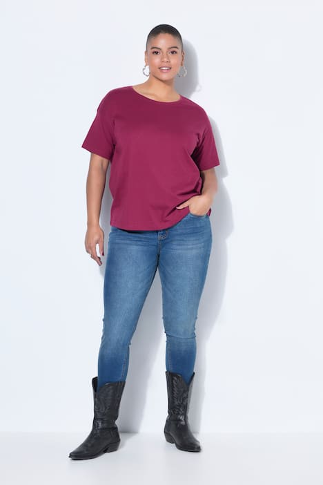 Basic-Shirt, Relaxed Shape, überschnittene Schultern