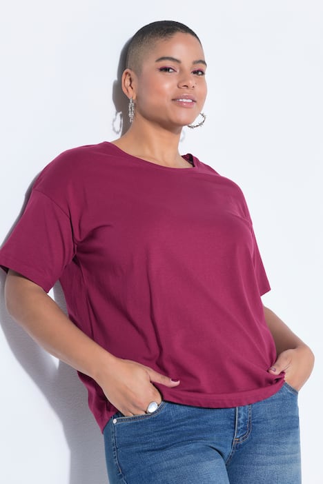 Basic-Shirt, Relaxed Shape, überschnittene Schultern