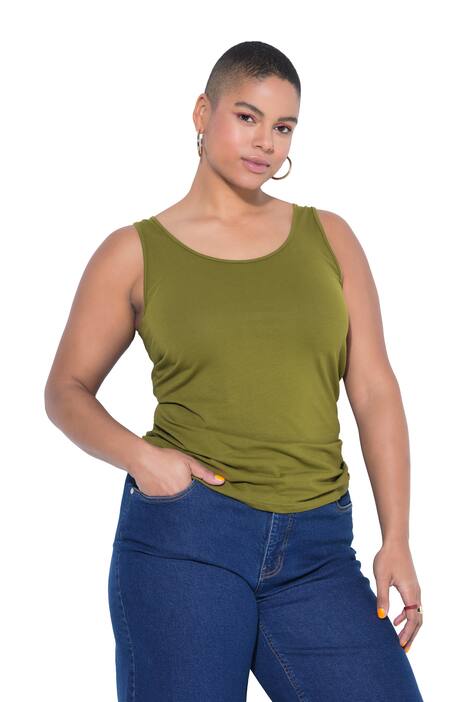 Basic top, široký výstřih, streč žerzej