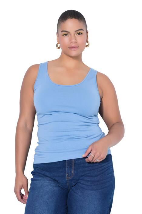 Basic top, široký výstřih, streč žerzej