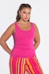Basic Scoop Neck Cotton Stretch Tank Top