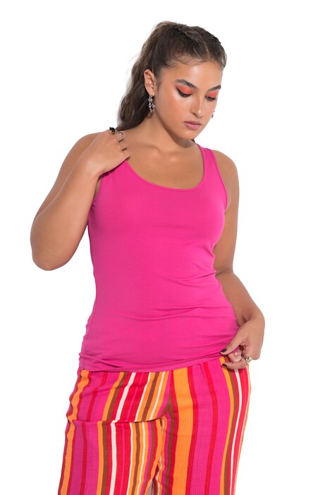 Basic top, široký výstřih, streč žerzej