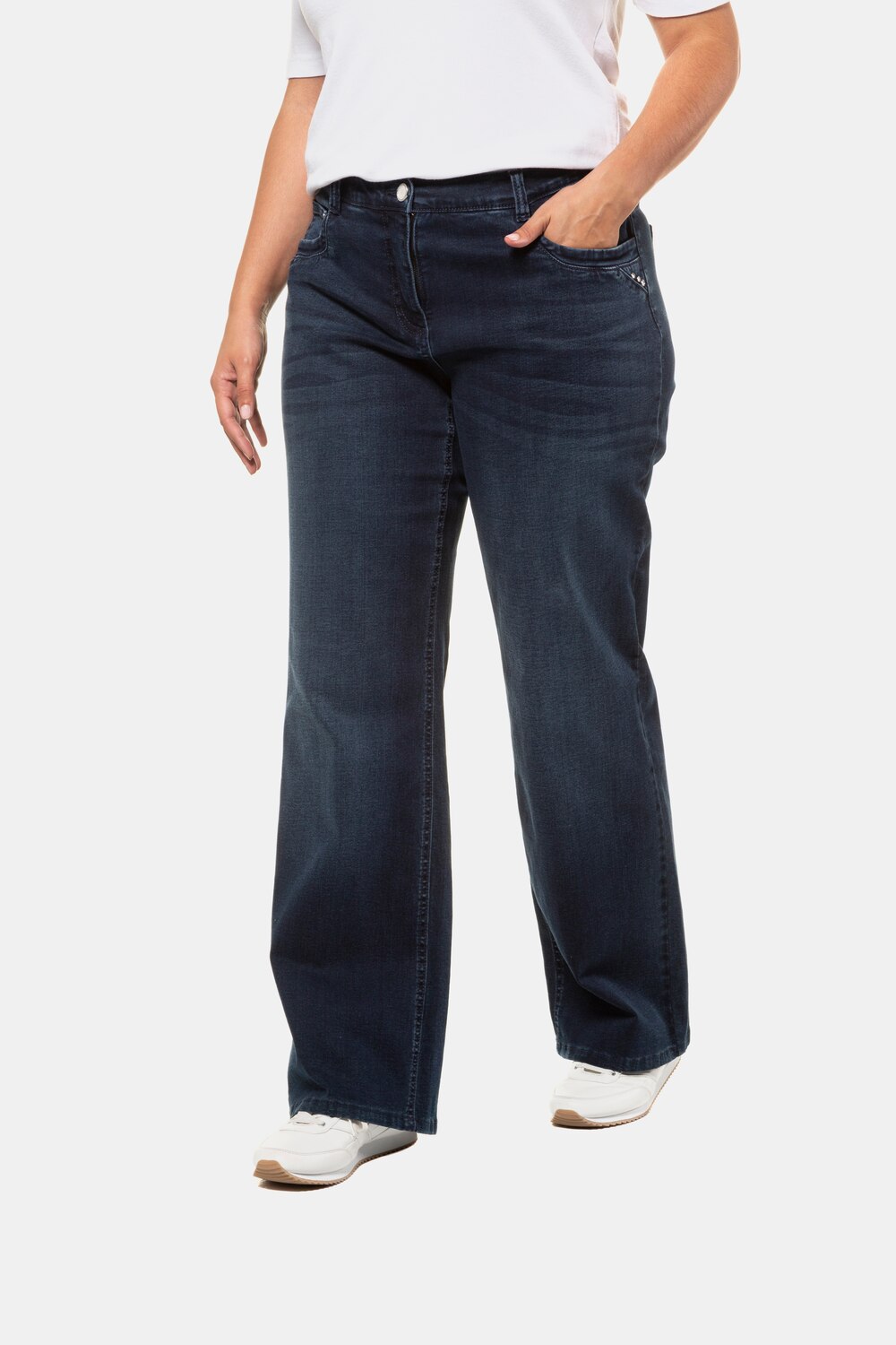 Grote Maten jeans, Dames, blauw, Maat: 44, Katoen, Ulla Popken
