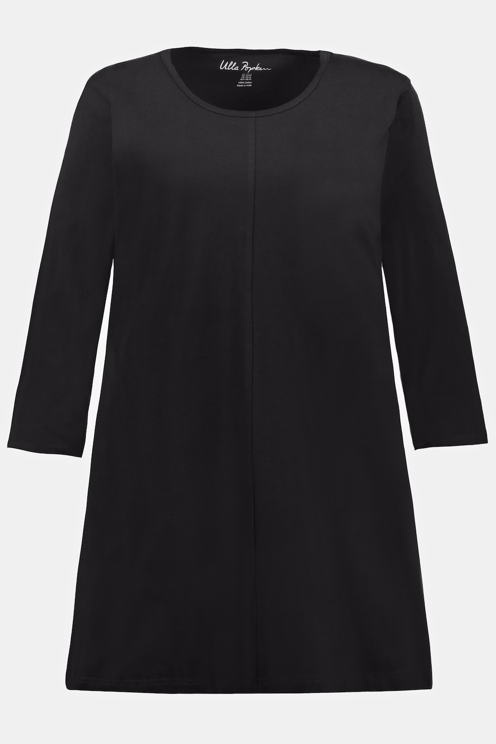 Grote Maten longshirt, Dames, zwart, Maat: 42/44, Katoen, Ulla Popken Grote Maten longshirt, Dames, zwart, Maat: 42/44, Katoen, Ulla Popken