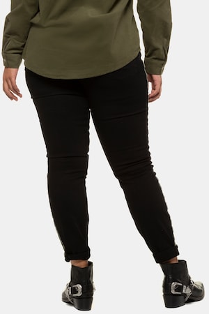 Duże rozmiary Spodnie Skinny, damska, czarne, rozmiar: 42, bawełna/elastan, Studio Untold