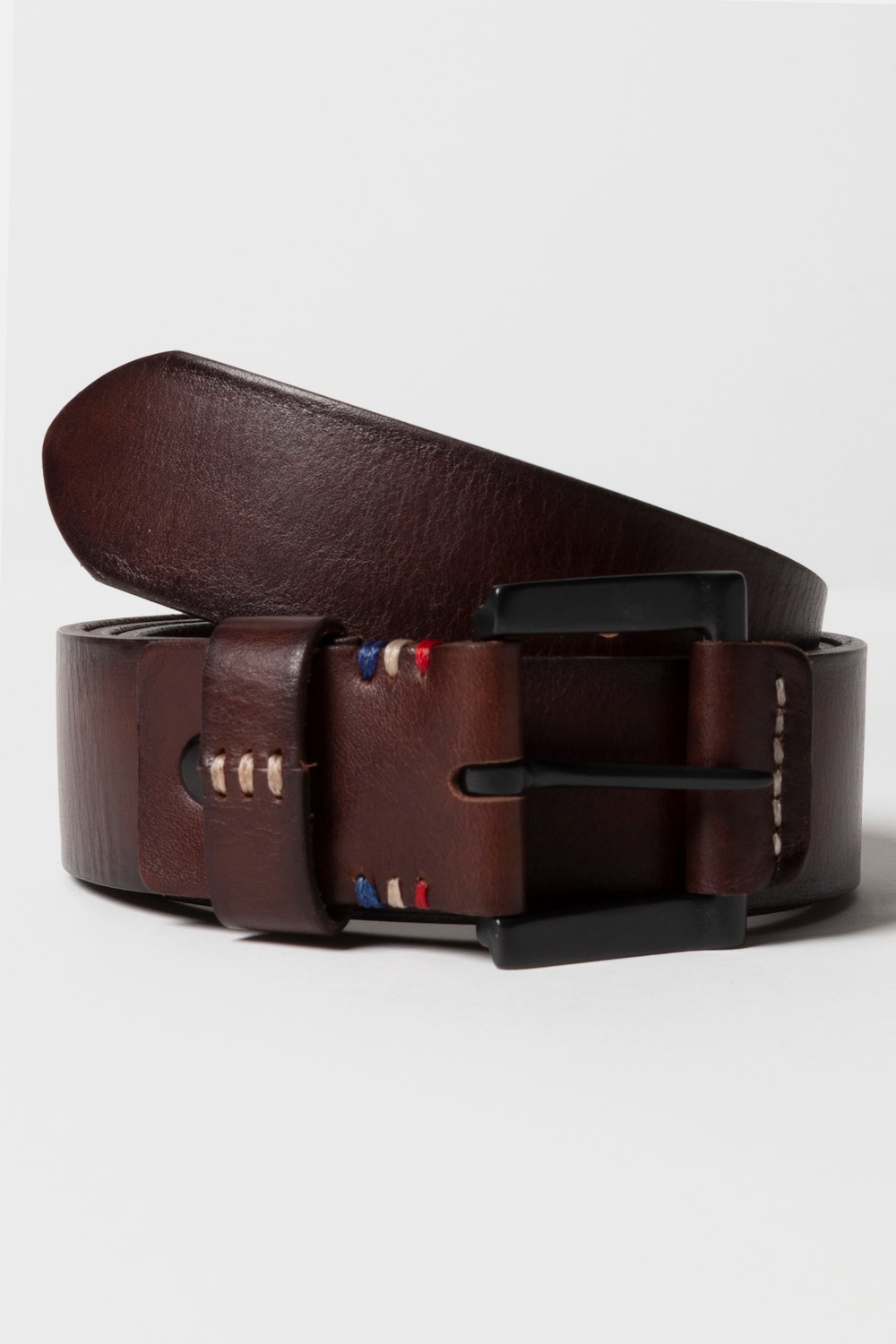 leren riem, echt rundleer, metalen gesp