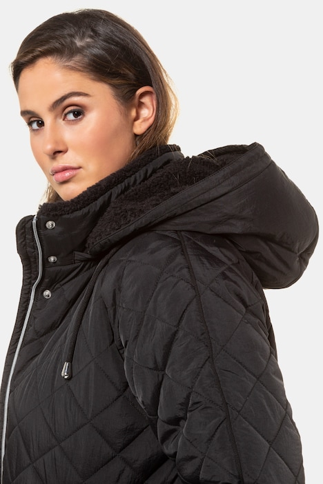 Diamond Quilted Removable Hood Lined Jacket | Jacket | Jackets