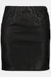 Minirock, High Waist Fit, Elastikbund, Lederoptik