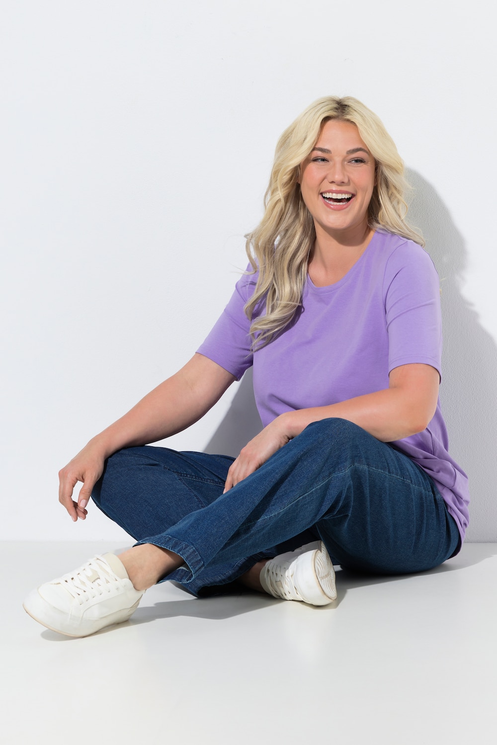 Jeans Mandy, rechte pijp, elastische tailleband