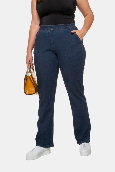elastic waist stretch jeans