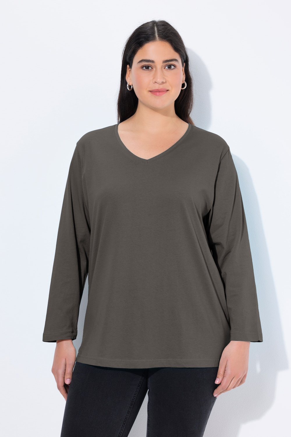 Große Größen Shirt, Damen, grau, Größe: 58/60, Baumwolle, Ulla Popken