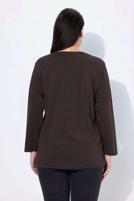 Shirt, V-Ausschnitt, Relaxed, Langarm