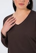 Shirt, V-Ausschnitt, Relaxed, Langarm