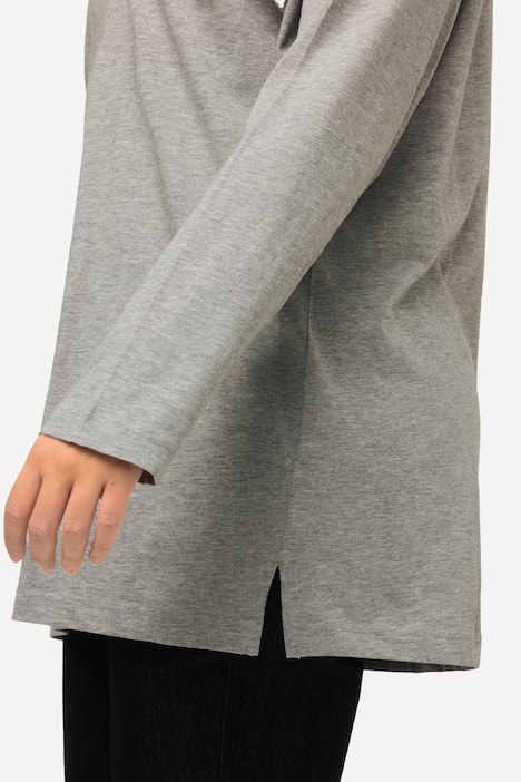 Shirt, V-Ausschnitt, Relaxed, Langarm