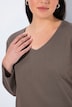 Shirt, V-Ausschnitt, Relaxed, Langarm