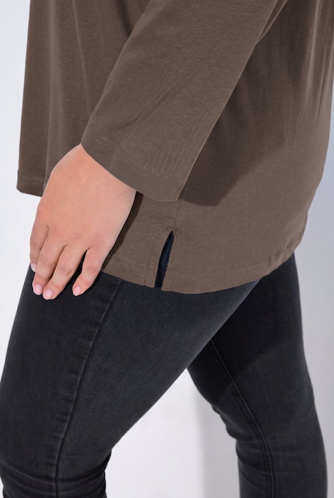 Shirt, V-Ausschnitt, Relaxed, Langarm