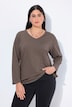 Shirt, V-Ausschnitt, Relaxed, Langarm