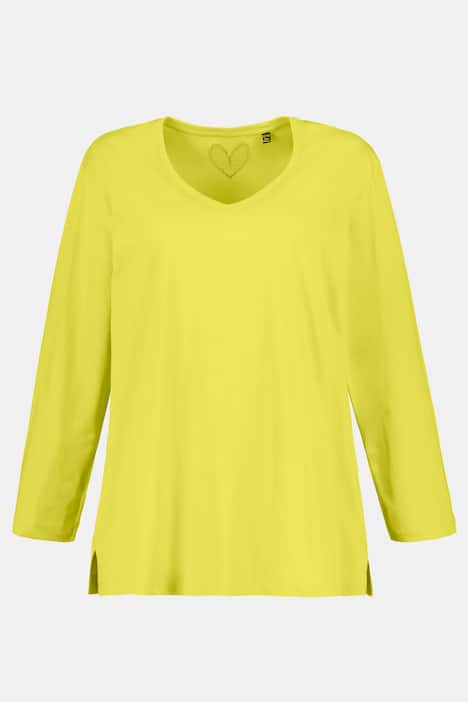 Shirt, V-Ausschnitt, Relaxed, Langarm