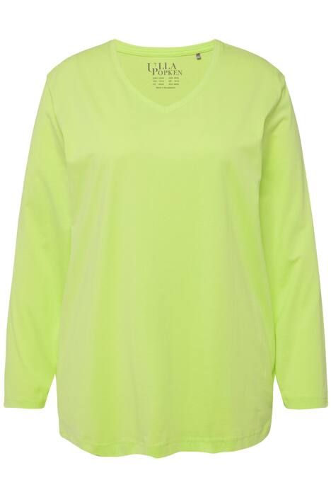 Tričko, výstřih do V, Relax střih, dlouhé rukávy