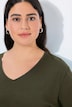 Shirt, V-Ausschnitt, Relaxed, Langarm
