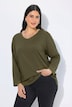 Shirt, V-Ausschnitt, Relaxed, Langarm
