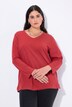 Shirt, V-Ausschnitt, Relaxed, Langarm